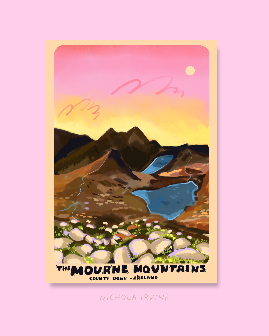 Mourne Mountains Ireland Art Print