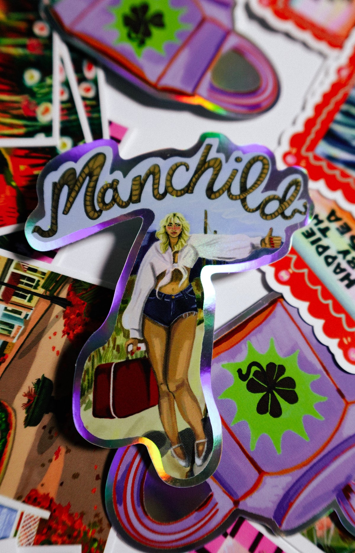 Manchild Vinyl Holo Sticker