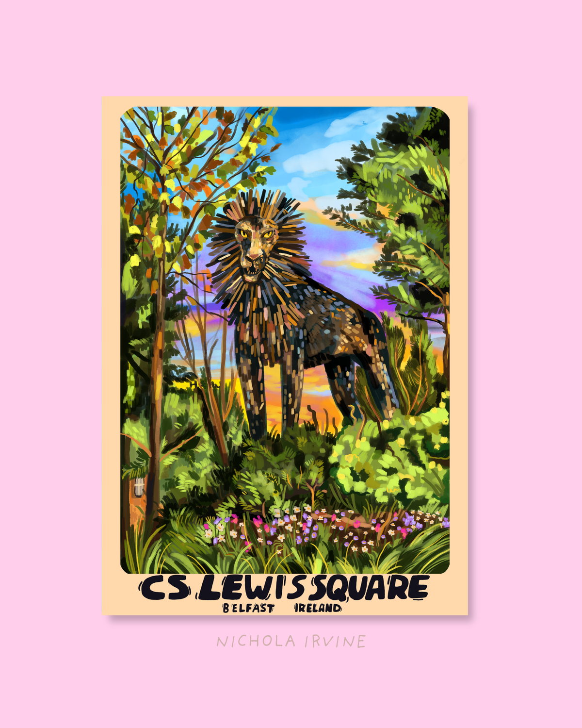 CS LEWIS SQ East Belfast Ireland Art Print