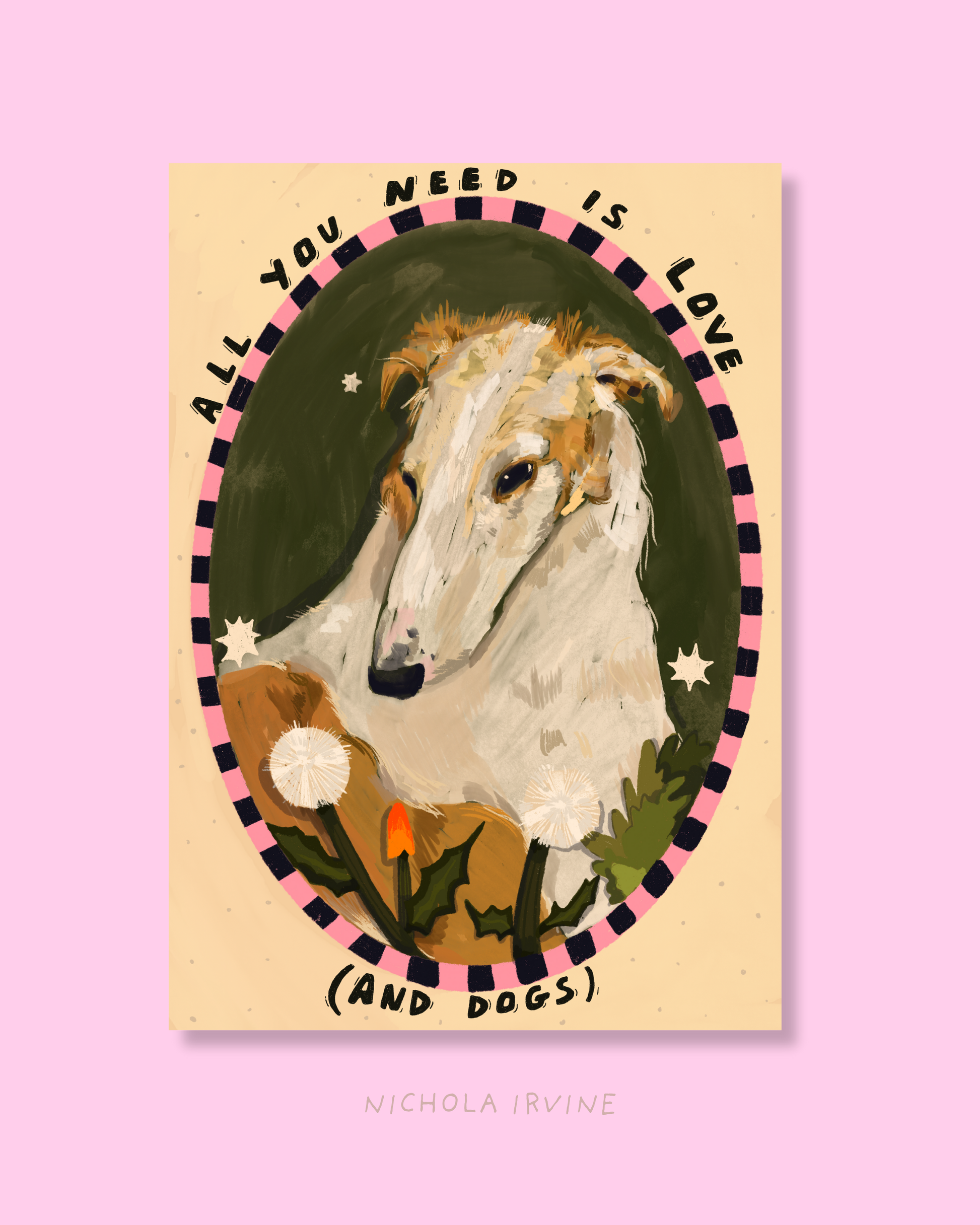 All You Need Is Love & Dogs Art Print