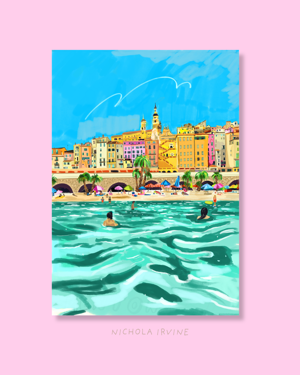 Menton , French Riviera Art Print