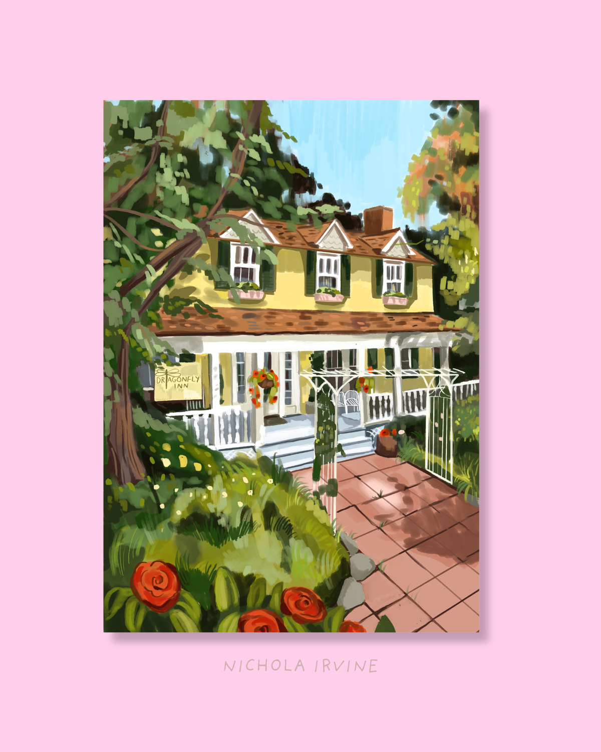 Dragonfly inn Gilmore Girls Art Print