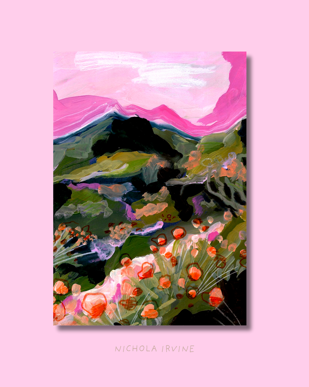 Pink Meadow Art Print