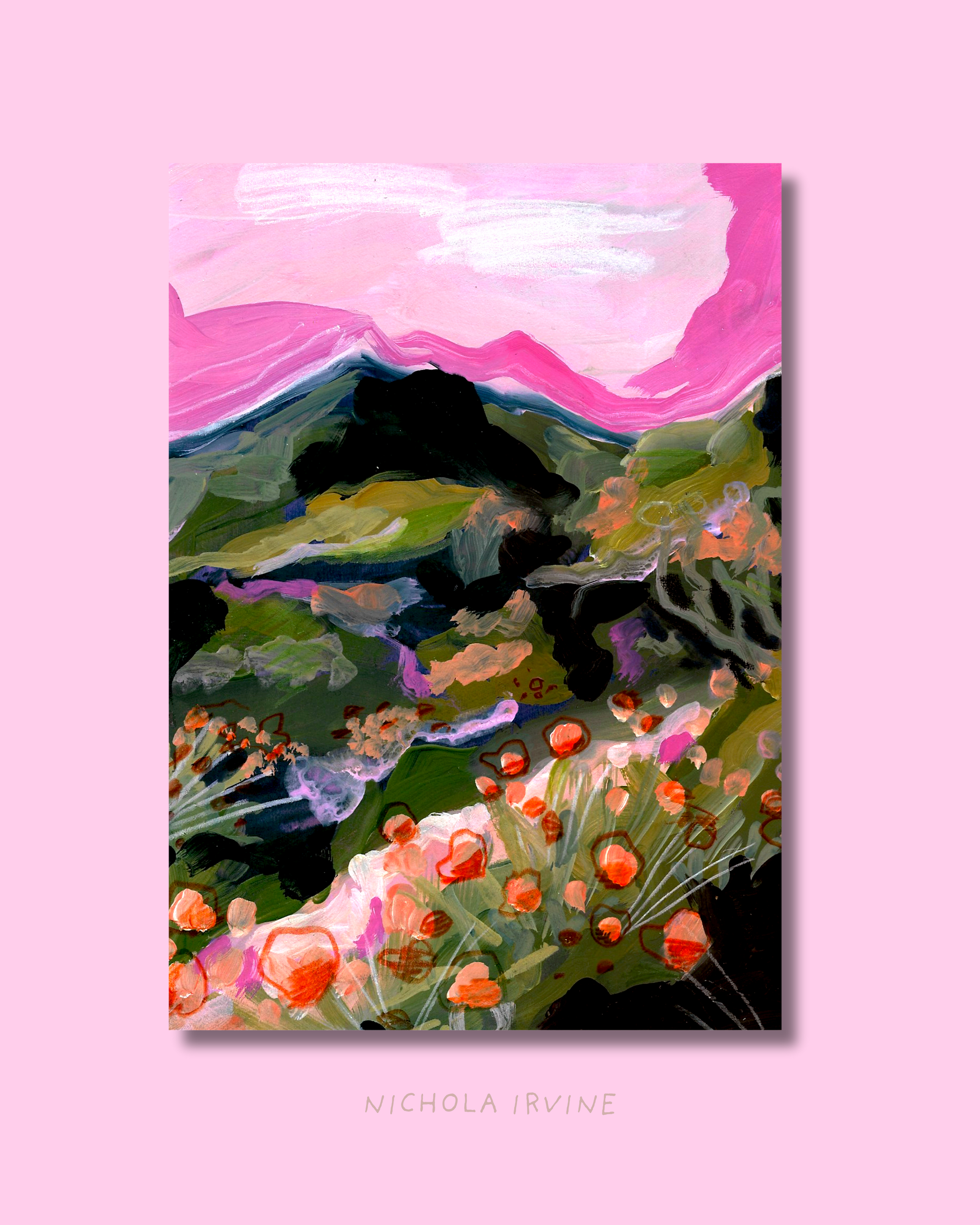 Pink Meadow Art Print