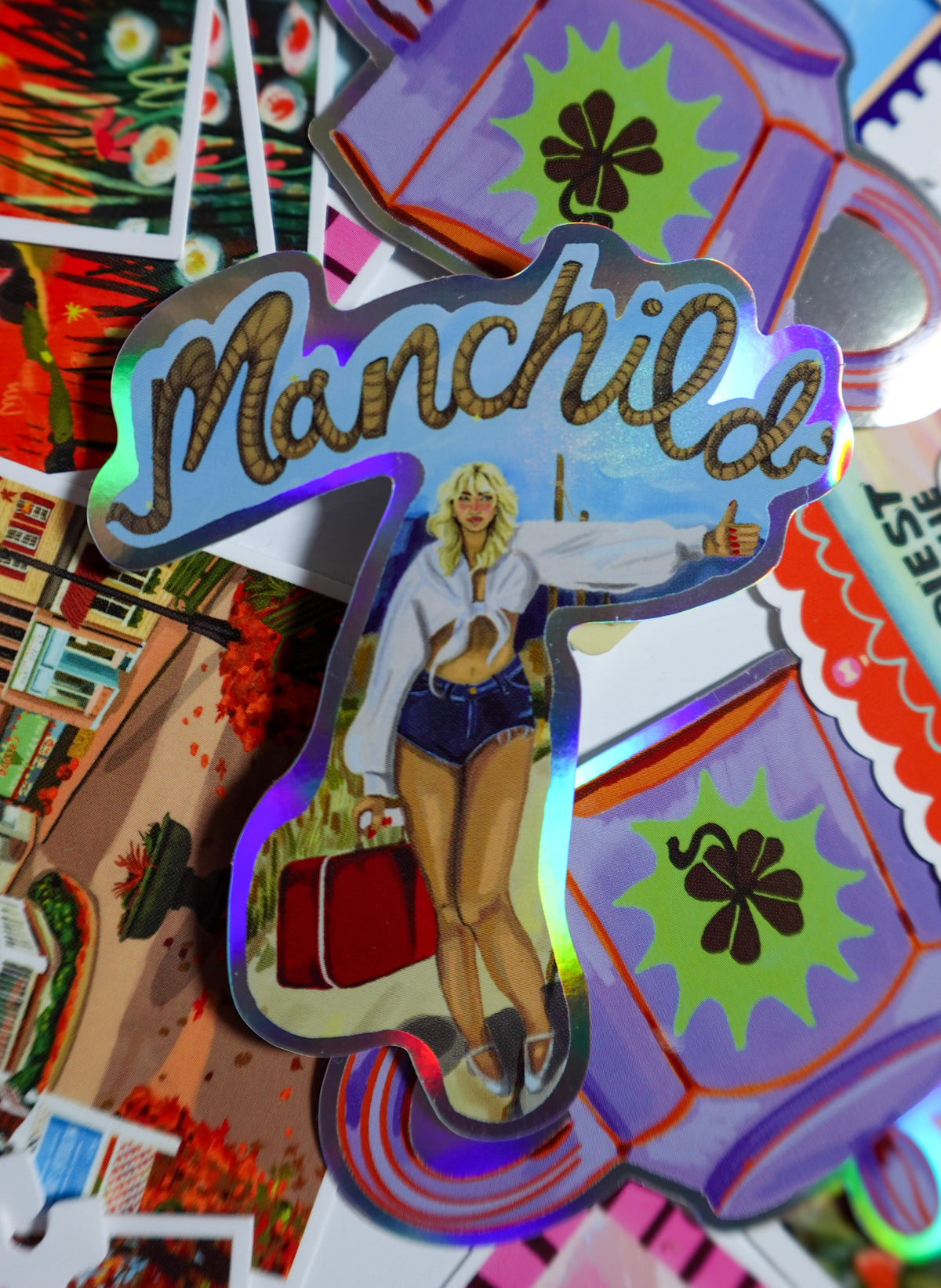 Manchild Vinyl Holo Sticker