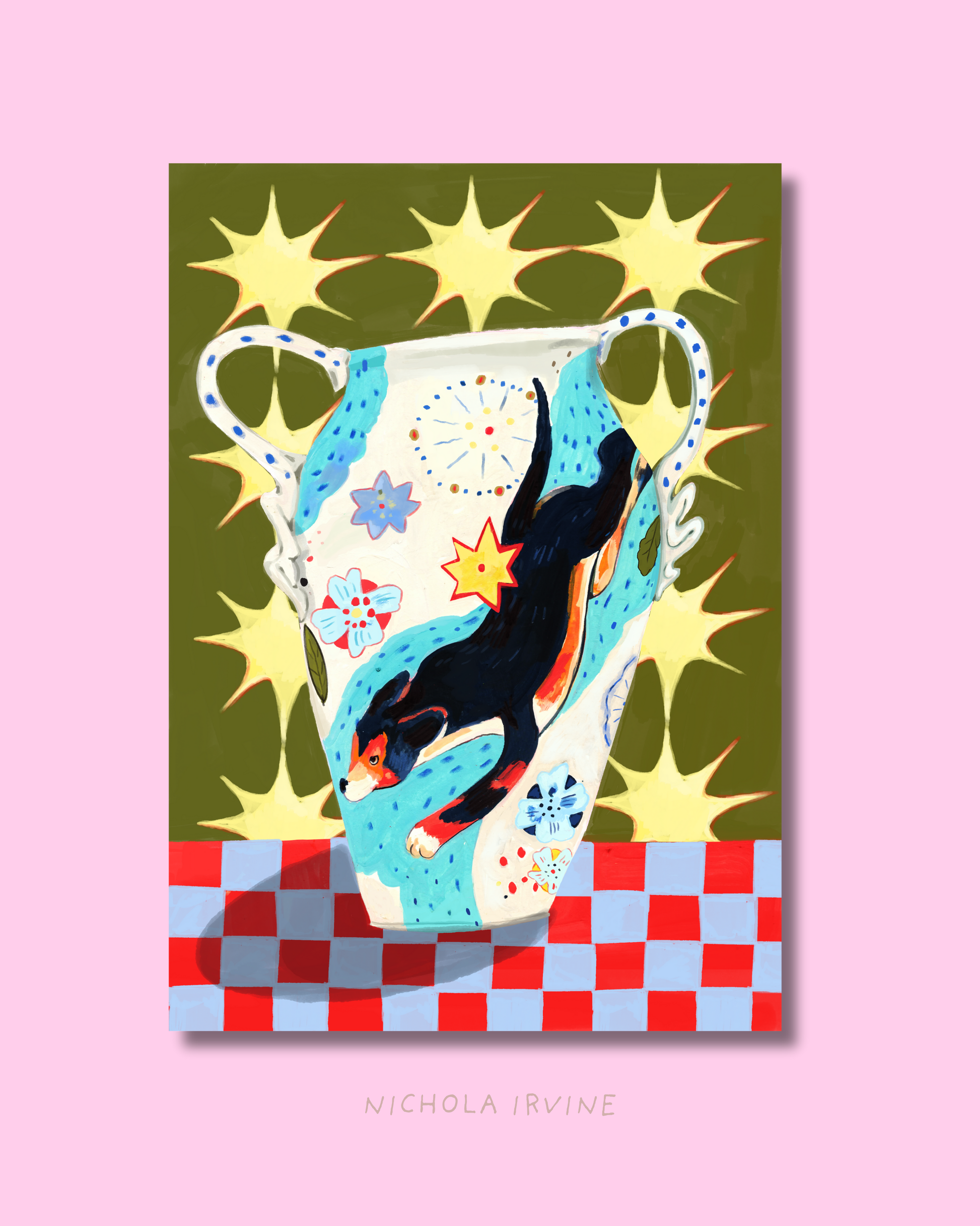 Starry Eyed Vase Art Print