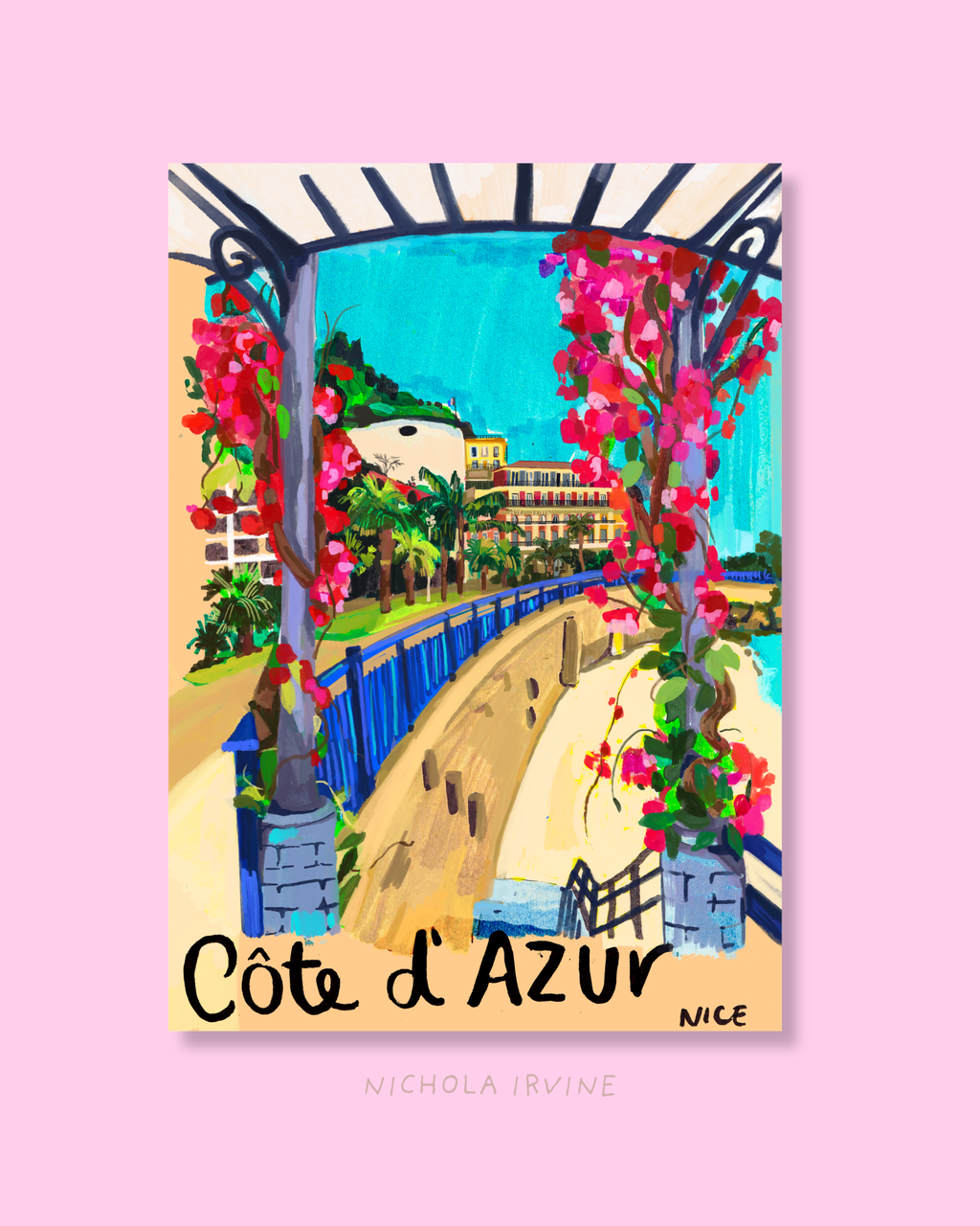 Côte ď Azur Nice Art Print