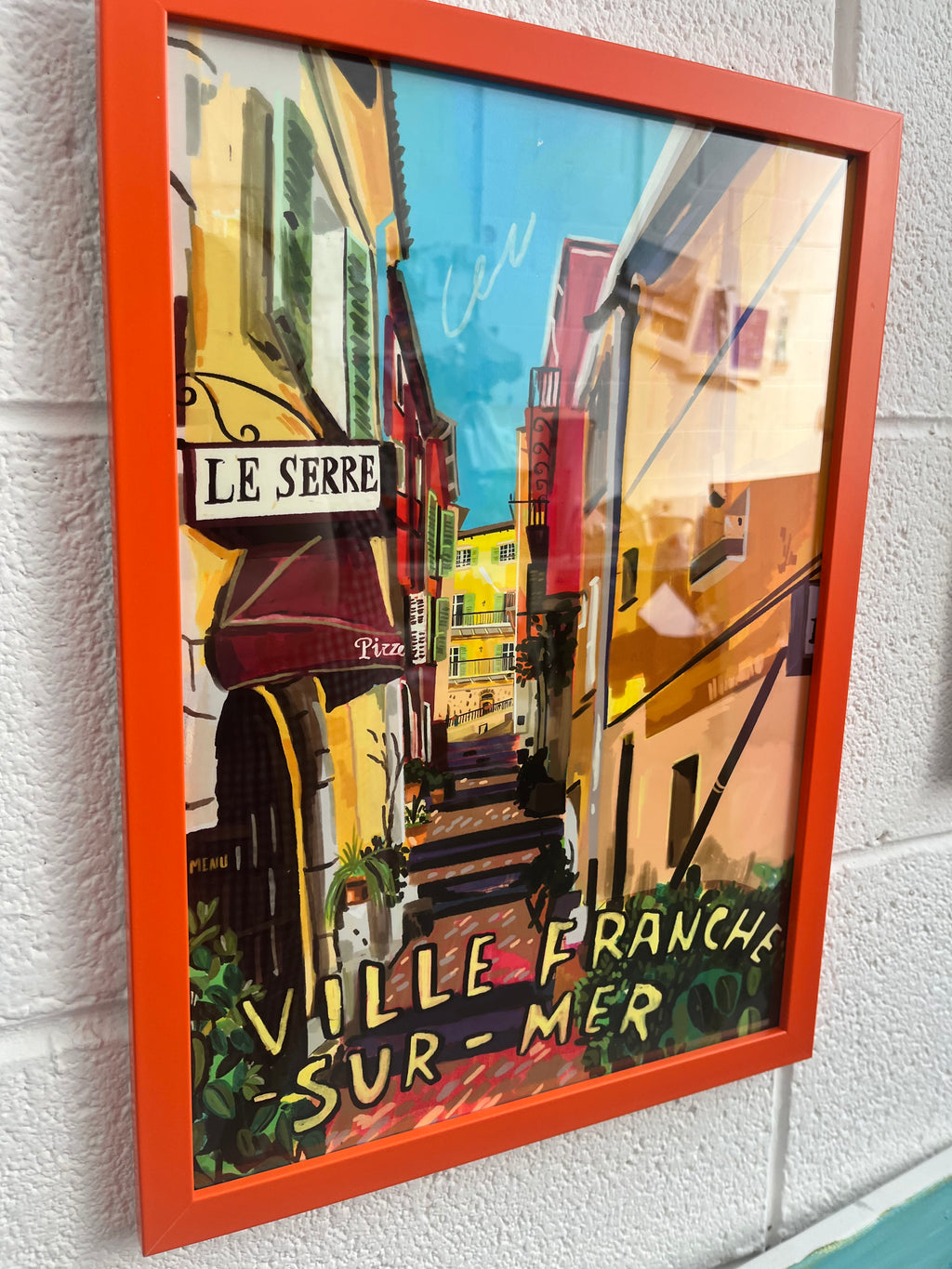 Villefranche-sur-mer Buildings , French Riviera Art Print