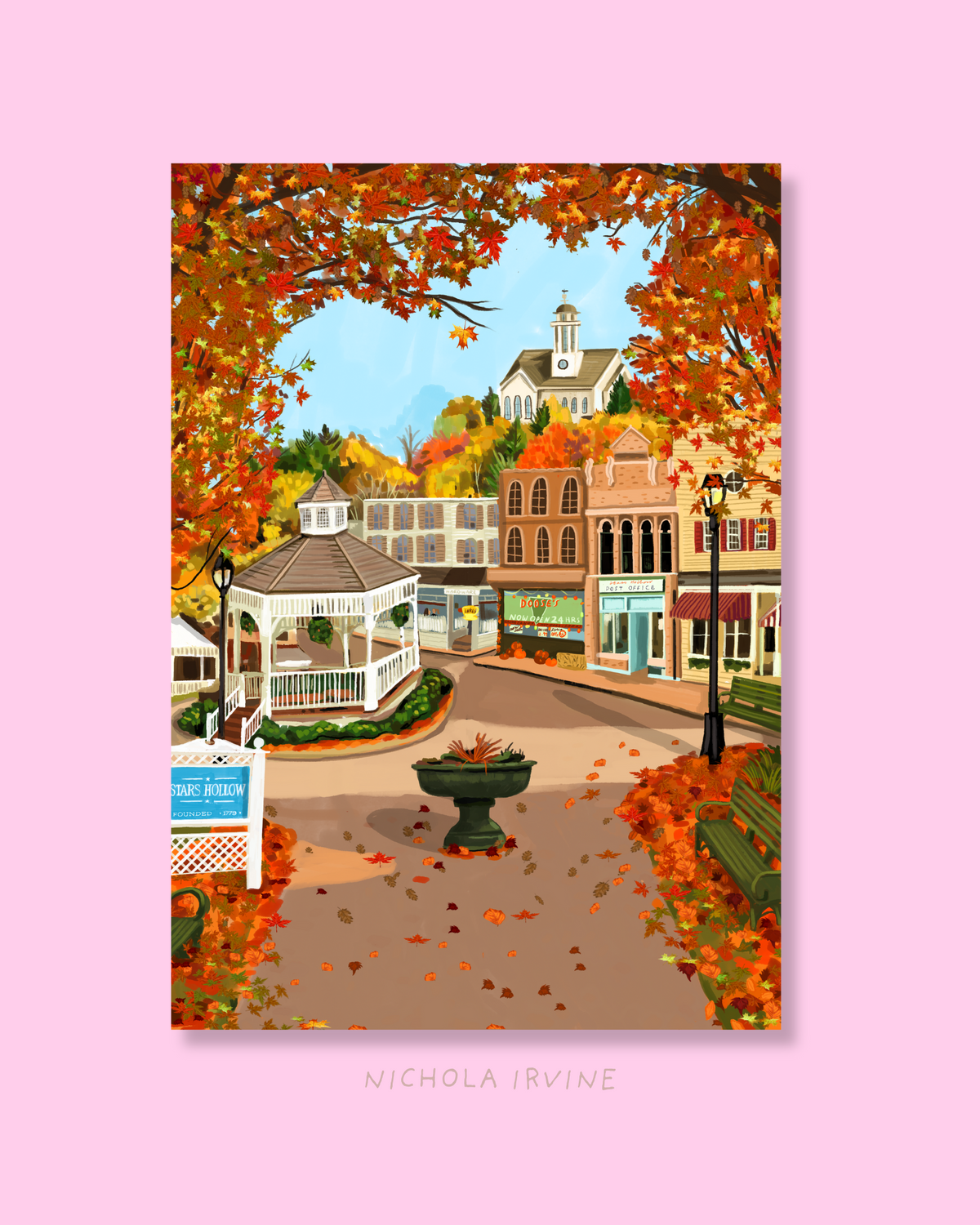 Stars Hollow Gilmore Girls Art Print
