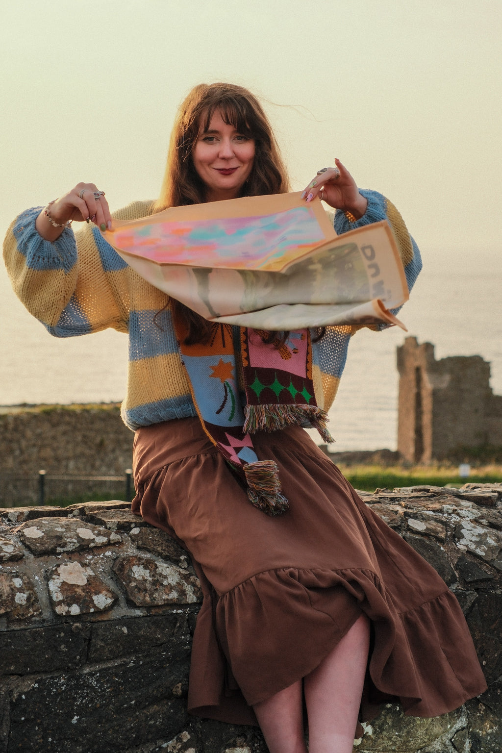 Dunluce Castle Organic Cotton Tea Towel