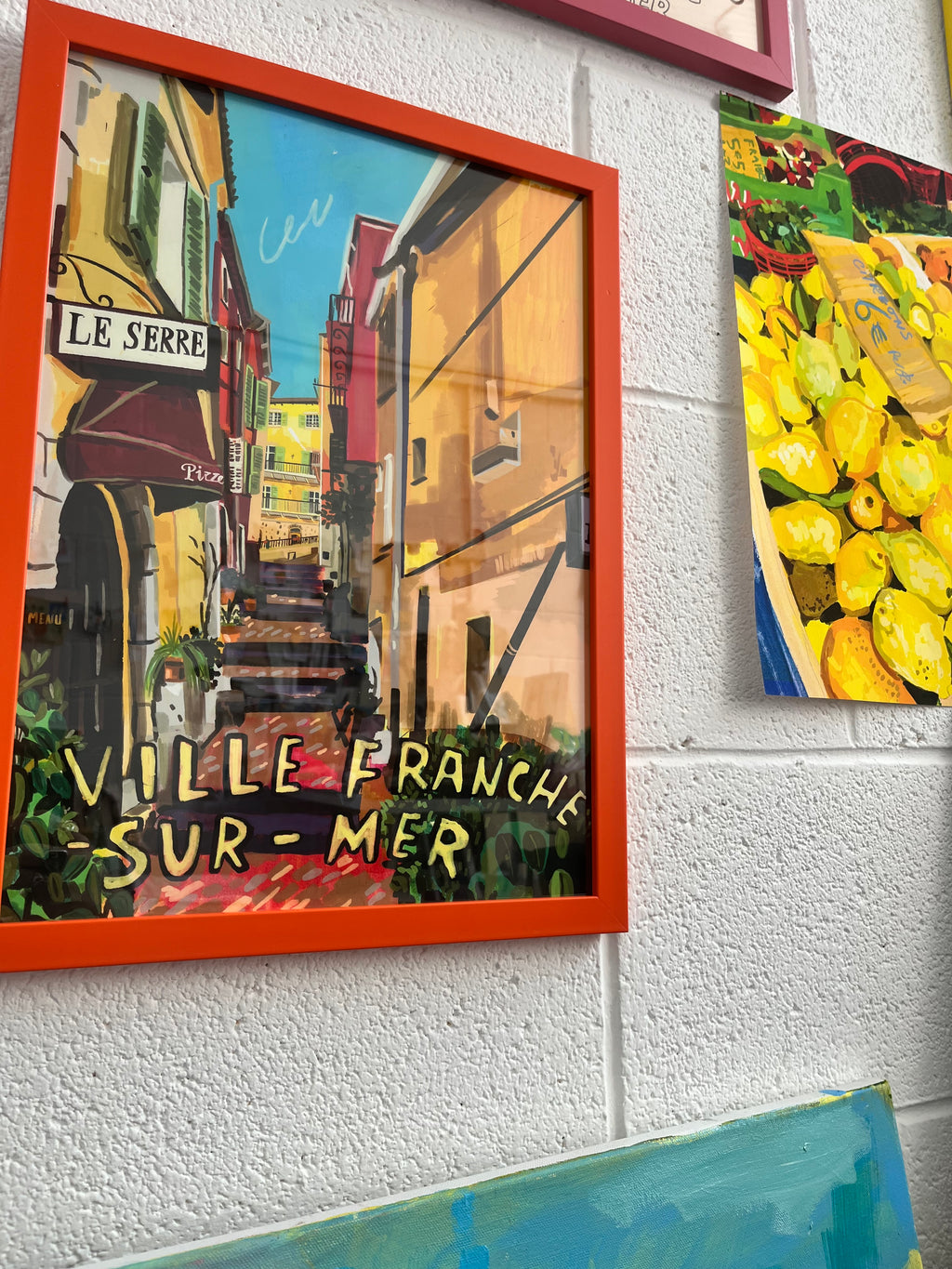 Villefranche-sur-mer Buildings , French Riviera Art Print