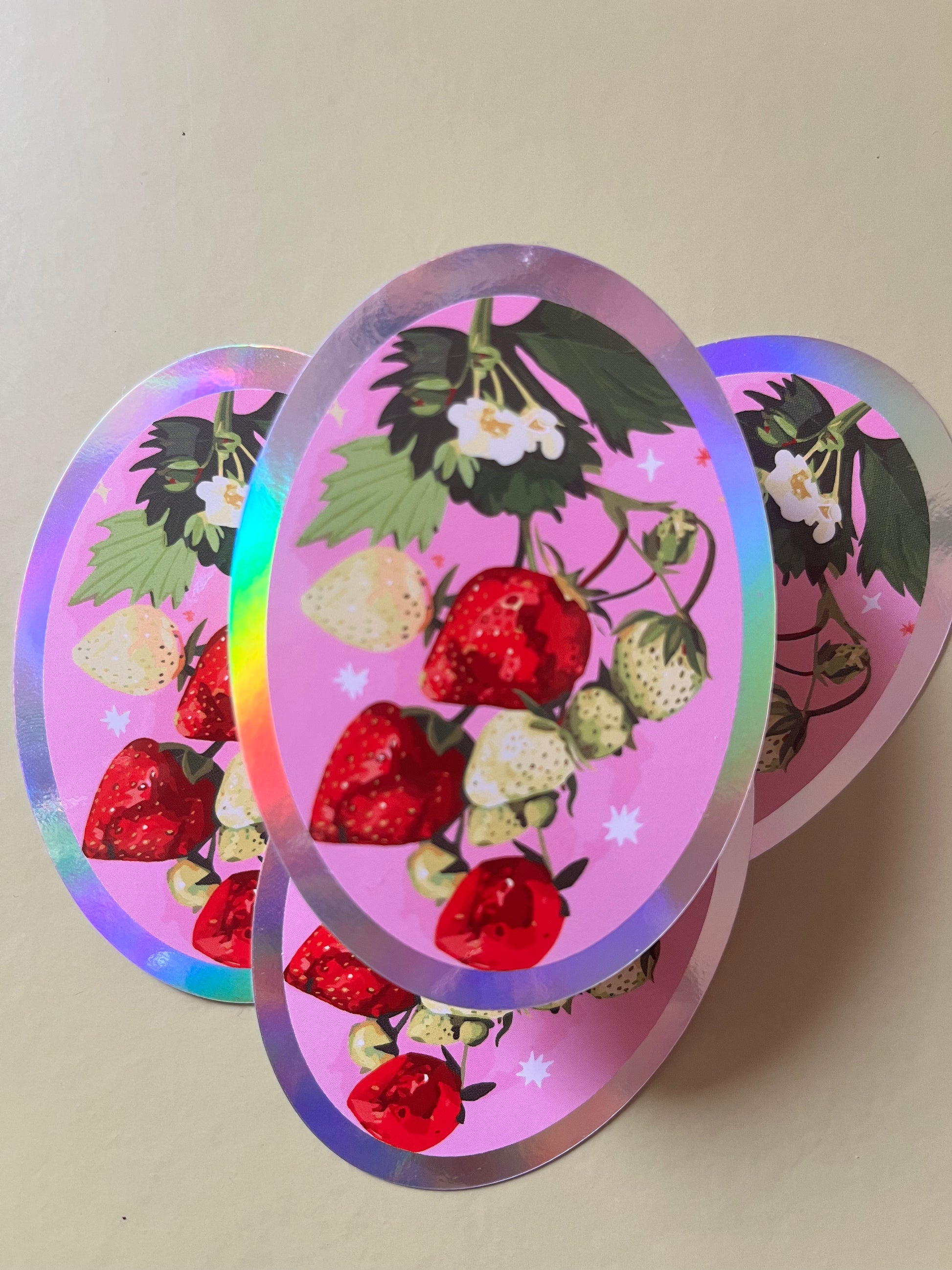 Strawberry Vinyl Sticker