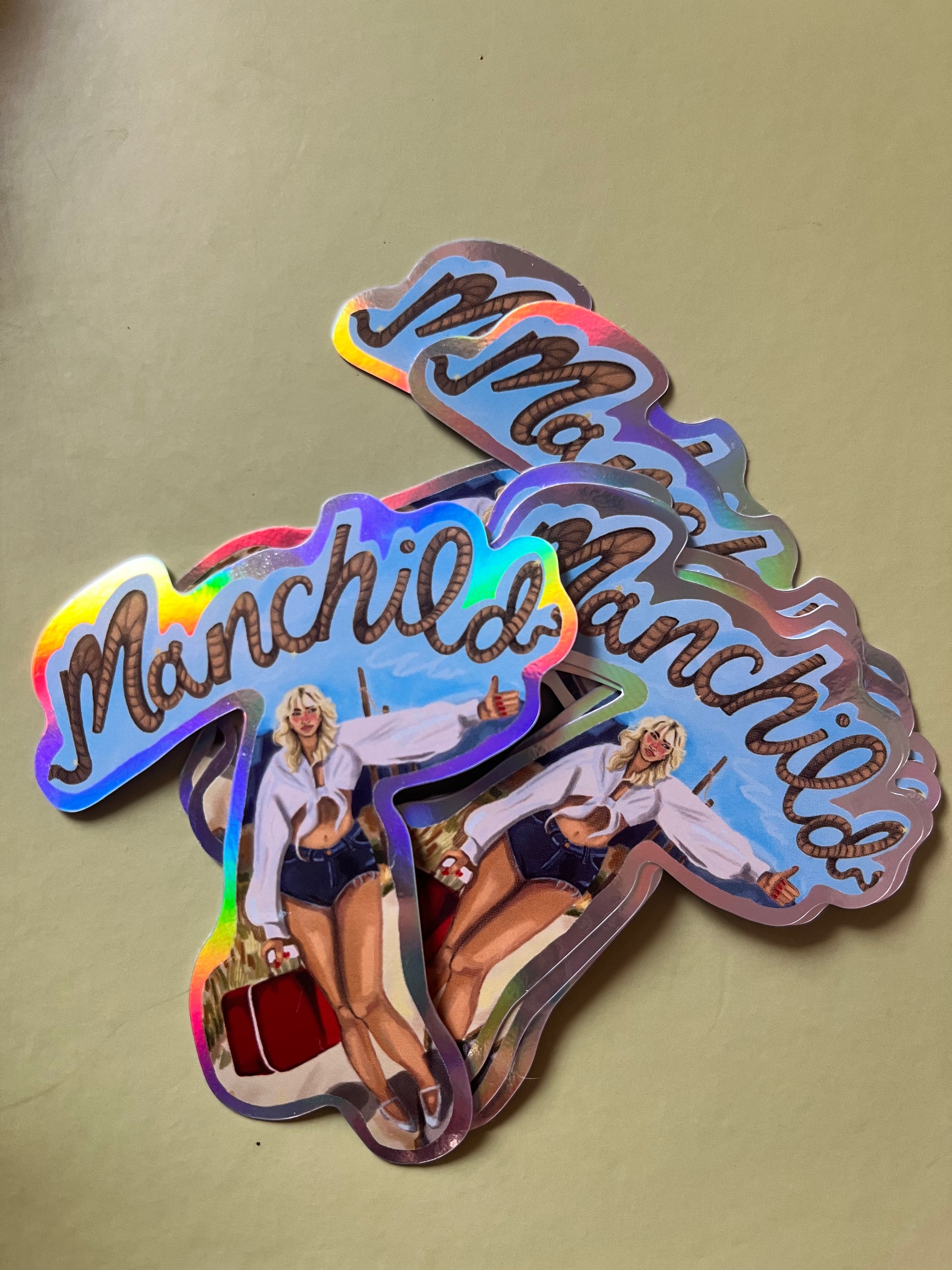 Manchild Vinyl Holo Sticker