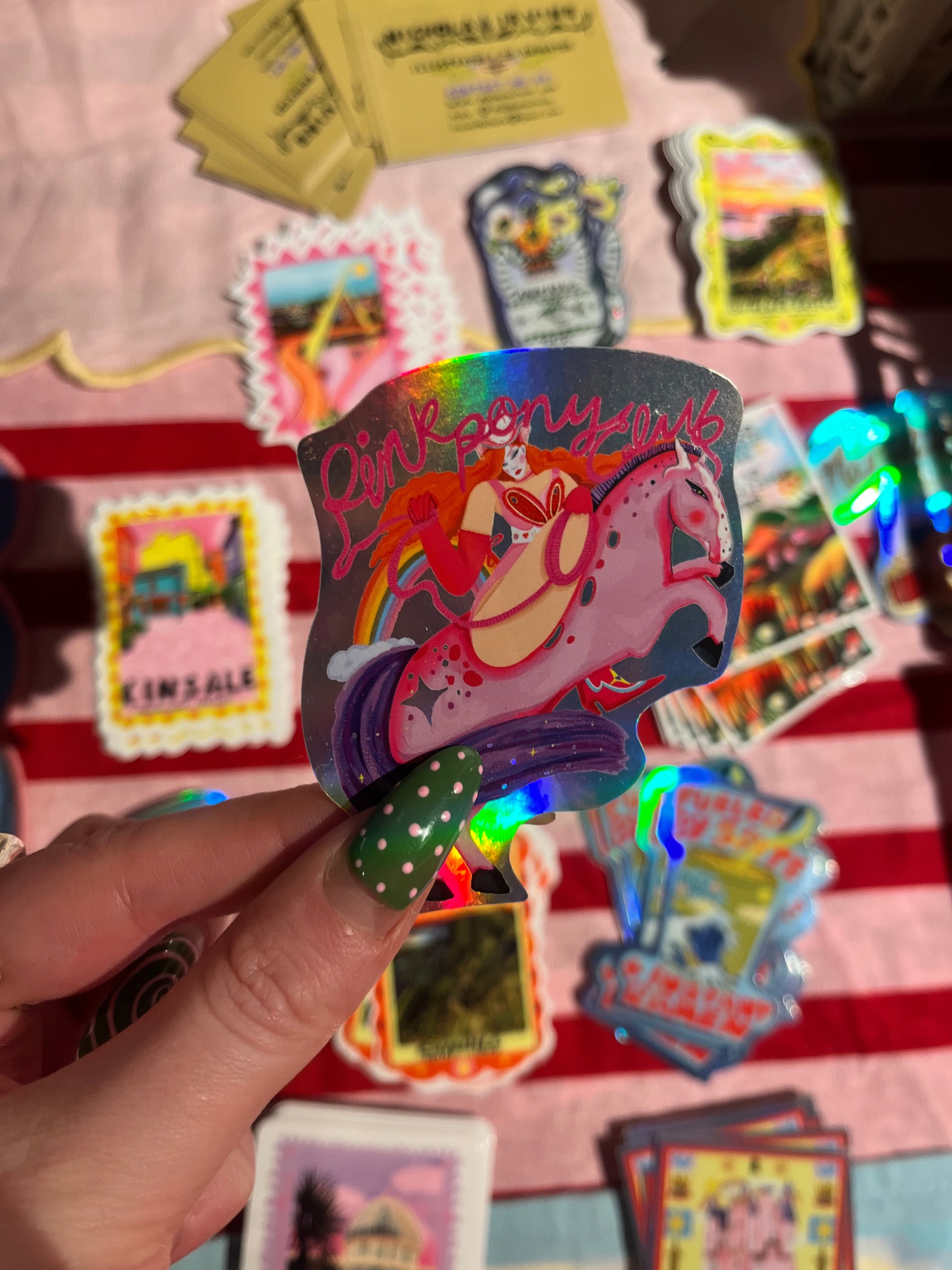 Pink Pony Holographic Sticker
